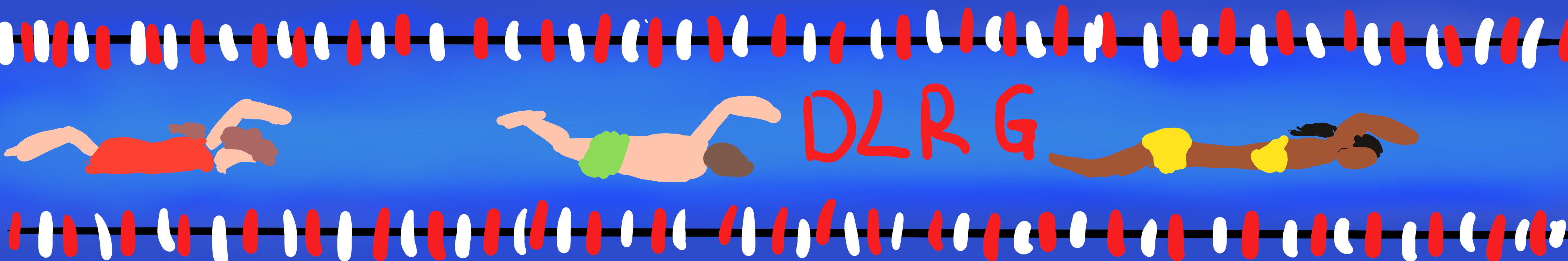 Zeichnugn: Schwimmende Menschen