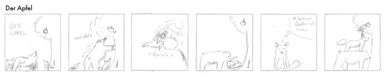 Skizze von Social Media Posts