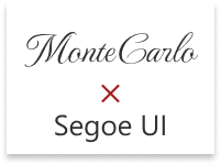 Kachel mit font Monte Carlo und Segoe UI