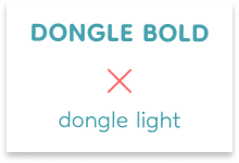 Kachel mit den Fonts Dongle Bold und Dongle light