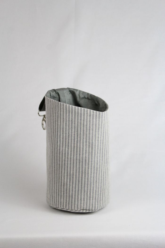 ein Stoffbeutel vor weißem Hintergrund