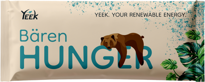 Produktverpackung Energieriegel Bären Hunger