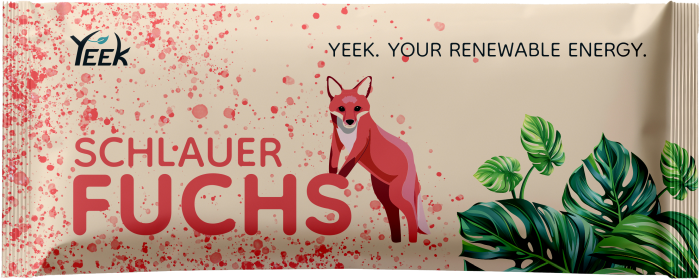 Produktverpackung Energieriegel Schlauer Fuchs